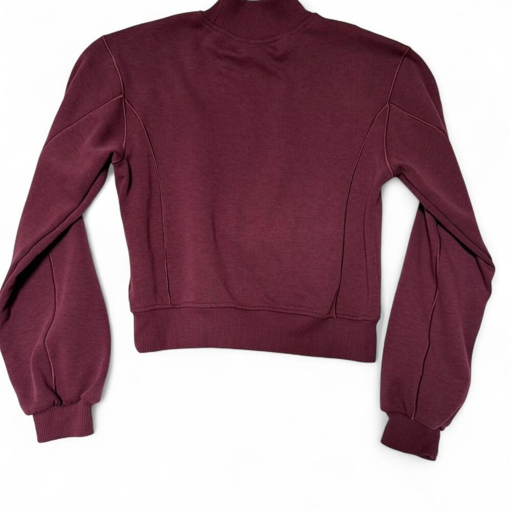 Adidas Sweatshirt Yoga Layering Top Women's Size XS Victory Crimson Cotton - Picture 6 of 8